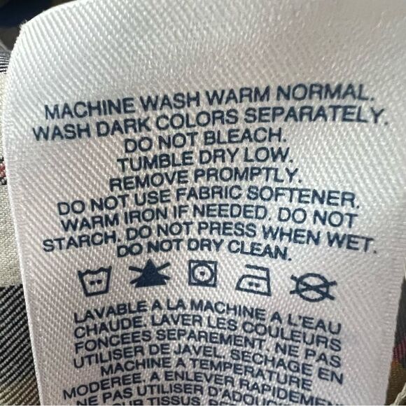 Lands End Men’s No Iron Traditional Fit Long Sleeve Plaid Shirt - Picture 13 of 16